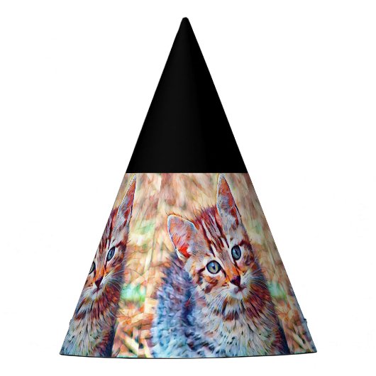 Chapeaux De Fètes aquarell kitten (Devant)