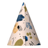Chapeaux De Fètes Aquarelle Abstraite : Motif d'encre géométrique. (Dos)