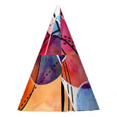 Chapeaux De Fètes Aquarelle Abstraite Motif noir blanc (Dos)