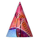 Chapeaux De Fètes Aquarelle Abstraite Motif noir blanc (Gauche)