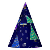 Chapeaux De Fètes Aquarelle Arbres de Noël : Motif forestier. (Gauche)