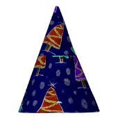 Chapeaux De Fètes Aquarelle Arbres de Noël : Motif forestier. (Droite)