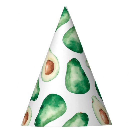 Chapeaux De Fètes Aquarelle Avocado Motif (Devant)
