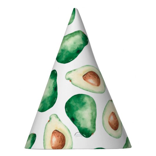 Chapeaux De Fètes Aquarelle Avocado Motif (Droite)
