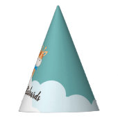 Chapeaux De Fètes Aquarelle bébé Giraffe, Safari Twins Anniversaire (Devant)