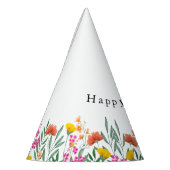 Chapeaux De Fètes Aquarelle d'anniversaire fleur sauvage (Gauche)