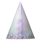 Chapeaux De Fètes Aquarelle de sirène violet turquoise 1er anniversa (Dos)
