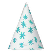 Chapeaux De Fètes Aquarelle étoile - turquoise (Gauche)