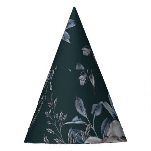 Chapeaux De Fètes Aquarelle florale foncée, motif sans couture