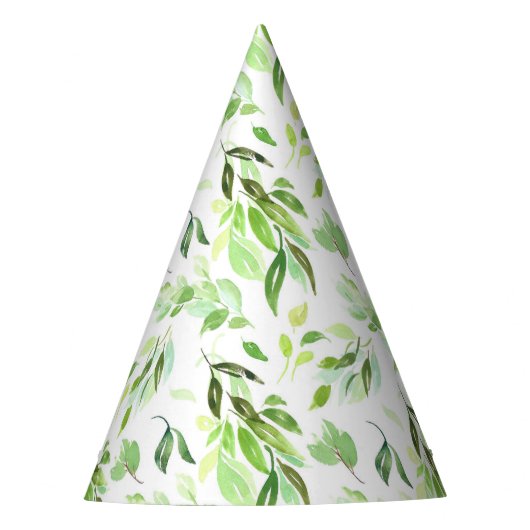 Chapeaux De Fètes Aquarelle Foliage Motif Whimsical (Devant)