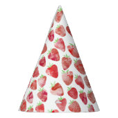 Chapeaux De Fètes Aquarelle fraise (Gauche)