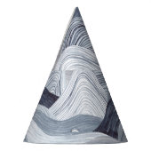 Chapeaux De Fètes Aquarelle Indigo Vague sans fil (Gauche)