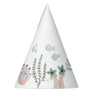 Chapeaux De Fètes Aquarelle lunaire sous la mer