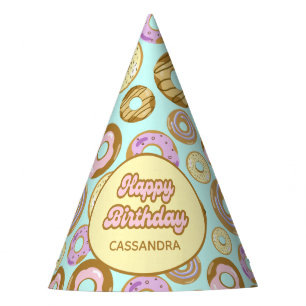 Chapeaux De Fètes Aquarelle mignonne Pastel Saupoudrer Vert Donut