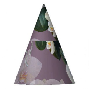 Chapeaux De Fètes Aquarelle orchidée lavande foncée.