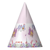 Chapeaux De Fètes Aquarelle Papillon et abeilles Fleur sauvage viole (Dos)