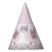 Chapeaux De Fètes Aquarelle Papillon et abeilles Fleur sauvage viole (Droite)