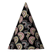 Chapeaux De Fètes Aquarelle Pastel Boho Rainbow Love Black (Dos)