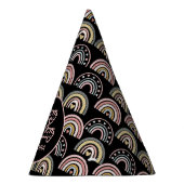 Chapeaux De Fètes Aquarelle Pastel Boho Rainbow Love Black (Droite)