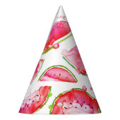 Chapeaux De Fètes Aquarelle pastèque 1 (Gauche)