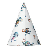 Chapeaux De Fètes Aquarelle Robot Anniversaire de enfant blanc (Dos)