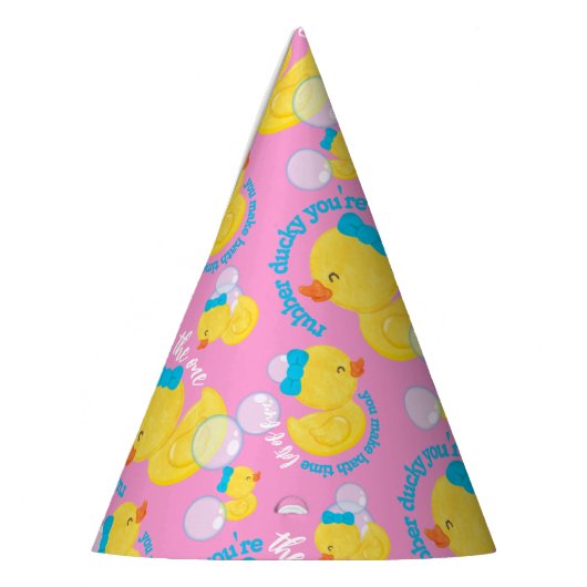 Chapeaux De Fètes Aquarelle rose Caoutchouc Vous êtes l'unique (Gauche)