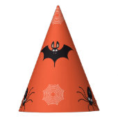 Chapeaux De Fètes Araignée d'Halloween, chauve-souris et motif de co (Devant)