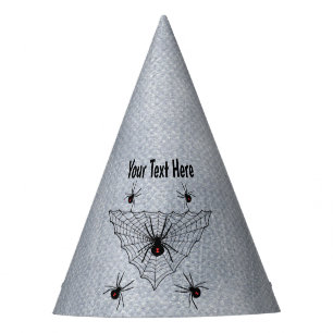 Chapeaux De Fètes Araignées déplaisantes noires veuves en blanc tria