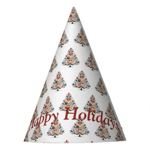 Chapeaux De Fètes Arbre coloré de Noël Art populaire scandinave