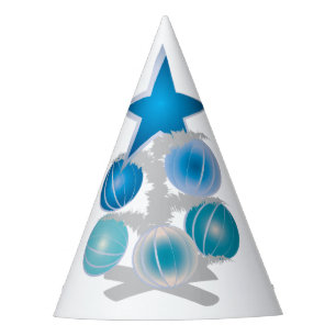 Chapeaux De Fètes Arbre de Noël bleu