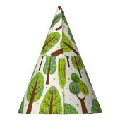 Chapeaux De Fètes Arbres d'été : Motif vert sans joint (Dos)