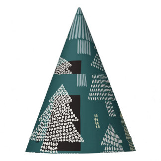 Chapeaux De Fètes Arbres d'hiver, motif vintage de Noël.
