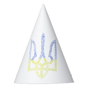 Chapeaux De Fètes Armoiries de l'Ukraine trident motif de la spirale
