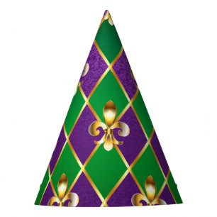 Chapeaux De Fètes Arrière - plan de bijoux Mardi Gras