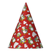Chapeaux De Fètes Arrière - plan de pingouins de Noël (Gauche)