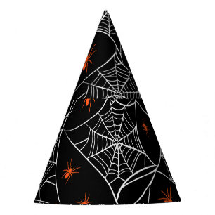 Chapeaux De Fètes Arrière - plan web d'Halloween et araignées.