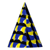 Chapeaux De Fètes Art Abstrait bleu jaune (Dos)