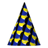 Chapeaux De Fètes Art Abstrait bleu jaune (Gauche)