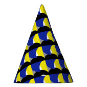 Chapeaux De Fètes Art Abstrait bleu jaune (Droite)
