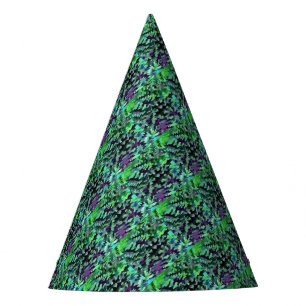Chapeaux De Fètes Art de bruit abstrait de feuillage en vert et