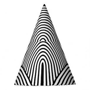 Chapeaux De Fètes Art Déco, Blanc Noir Luxe.