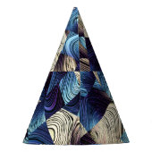 Chapeaux De Fètes Art numérique Bleu Carrés Abstraits (Dos)