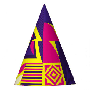 Chapeaux De Fètes Art pop, formes géométriques colorées.