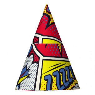 Chapeaux De Fètes Art pop rétro, motif de la bande dessinée.
