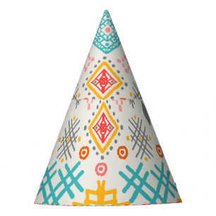 Chapeaux De Fètes Art tribal : imprimé géométrique boho.