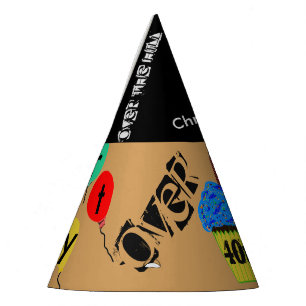 Chapeaux De Fètes Au-dessus des quarantième casquettes de fête