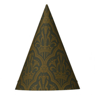 Chapeaux De Fètes Audsley Or Vintage Gold Lily Couronne Vert Damassé