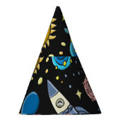 Chapeaux De Fètes Aventure spatiale : planètes, motif de fusées. (Droite)