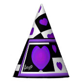 Chapeaux De Fètes B&W Purple Hearts Beating (Gauche)