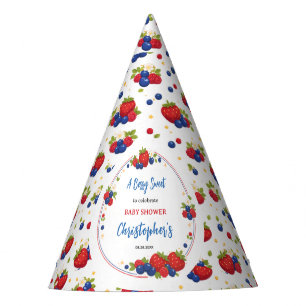 Chapeaux De Fètes Baby Shower aux Fraises Myrtille et Baies Douces